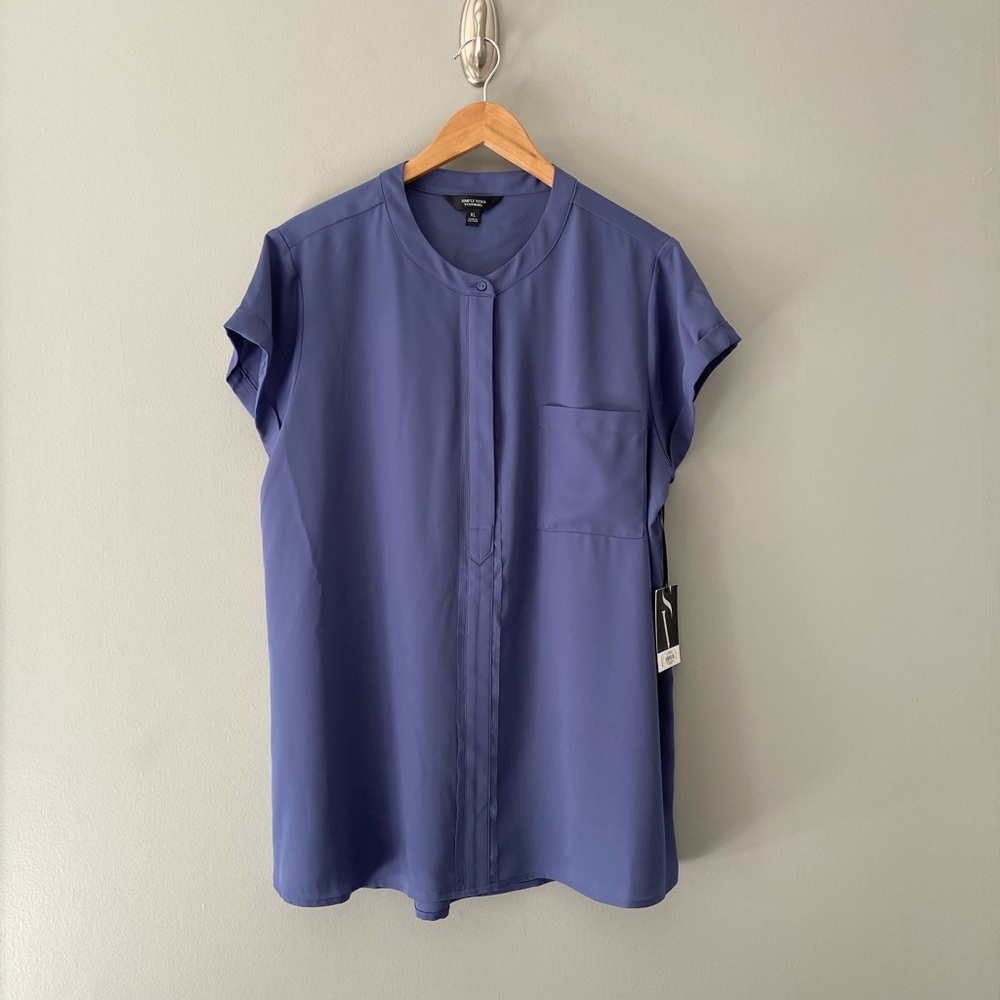 Simply Vera Vera Wang Pleated Popover Top Size XL